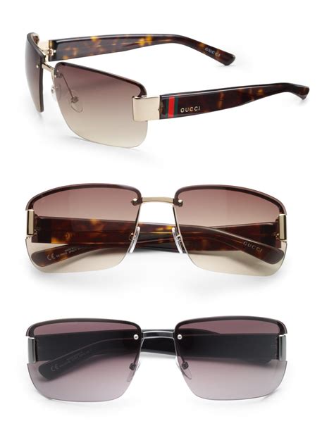 gucci sunglasses men flannels|gucci rimless sunglasses men's.